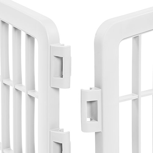 IRIS USA 24" 2-Panel Add-On Panels Pet Dog Puppy Playpen, Foldable, Customizable, White by IRIS USA - Image 4
