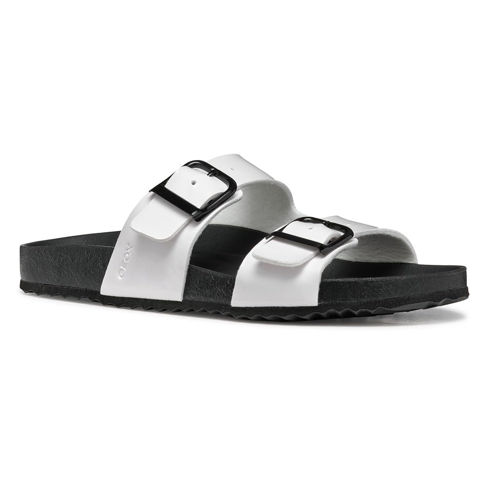 Geox Women's White Sliders, 6 Uk, Brionia R Slides