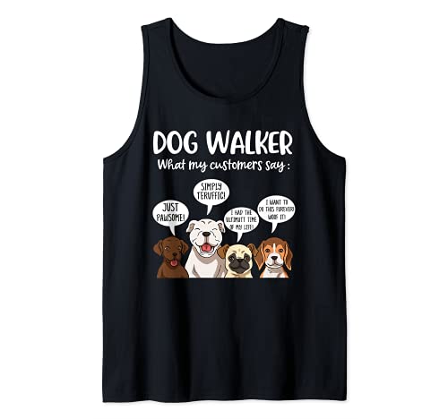 Dog Walker Tank Top, Black, S