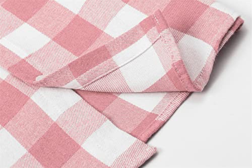 SANGTREE Boys and Mens Plaid Shirts Short Sleeve Flannel Shirt Casual Summer Button Down Shirts4