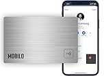Digital Business Card - Tap, Share, Connect - No App Required - iPhone & Android - Silver Metal Card