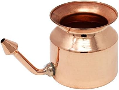 Copper Neti Pot - Natural Ayurveda Cleaning System for Sinus & Nasal Passage by HEALTHNODE