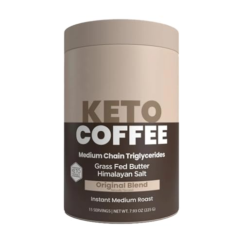 Keto Instant Medium Roast Coffee, 7.93 oz – MCT Oil & Grass-Fed Butter Blend, Low Carb, Keto & Paleo Friendly, Instant Coffee Beverage (1-Pack) image 2