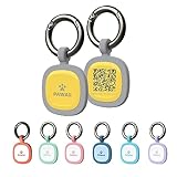 Pawaii Silent Silicone Dog ID Tag, Modifiable Pet Online Profile and Emergency Contacts, Scan QR for Instant Location Alerts, 1 Pack (Yellow)