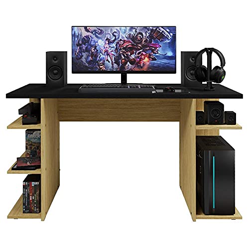 Mesa para Computador Gamer Escrivaninha 9409 Madesa - Carvalho/preto
