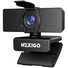 NexiGo N60 Pro 4K Webcam for PC, 4K UHD Sony Sensor, Autofocus, 1080p 60 fps, Noise-Canceling Mics, Privacy Cover, Distortion-Free Lens, 4X Digital Zoom, Works with Switch 2/Zoom/Teams/Google Meet