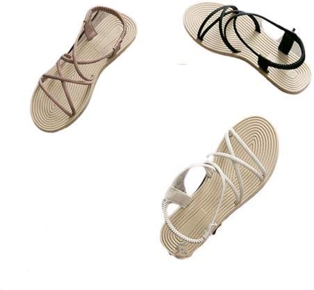 Amazon リーフラワー サンダル レディース フラットサンダル ぺたんこ 疲れにくい 歩きやすい 走れる 履きやすい シンプル ストラップ クロス 上品 夏 ファッションサンダル