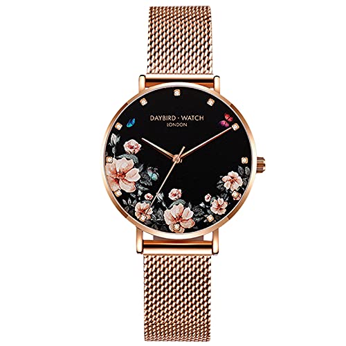 RORIOS - Relojes de Pulsera para Mujer, analógica, Cuarzo, Esfera de Acero...