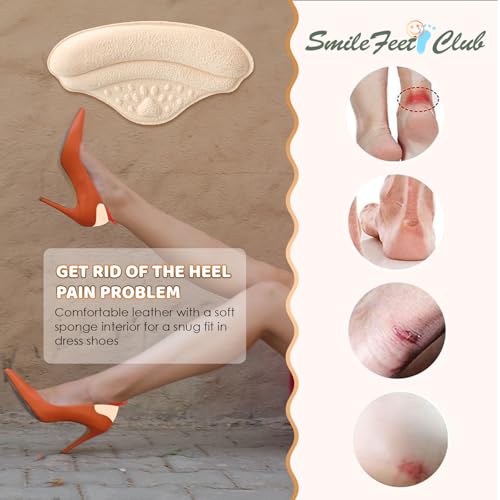 Image of 6 Pairs 4D Heel Pads for Shoes Too Big for Women Men, Heel Grips Cushions for Pain Relief, Inserts Prevent Loose Shoes Slip Blisters Scar, Heel Protectors for Friction (6, Black, Fabic)