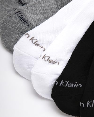 Image of Calvin Klein Mens No Show Socks - 6 Pack Soft Cotton Blend Cushioned Athletic Low Cut Socks for Men for Sports and Running