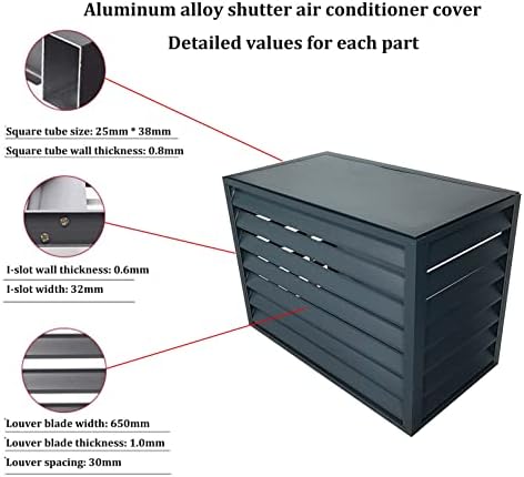 Weatherproof Aluminum Cover for Air Conditioners & Heat Pumps - Durable Outdoor Privacy Screen & Plant Shelf, Weather-Resistant Unit Protector for Garden Accessories