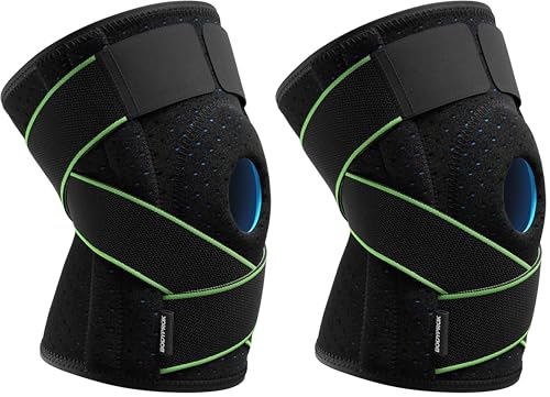 Image of Bodyprox Knee Brace with Side Stabilizers & Patella Gel Pads for Knee Support (Pack of 2)
