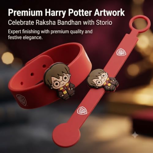 Image of Storio Harry Potter Silicone Band Rakhi | Officially Licensed | Rakhi for Boys and Girls, Bhaiya, Bhai | Raksha Bandhan Gift