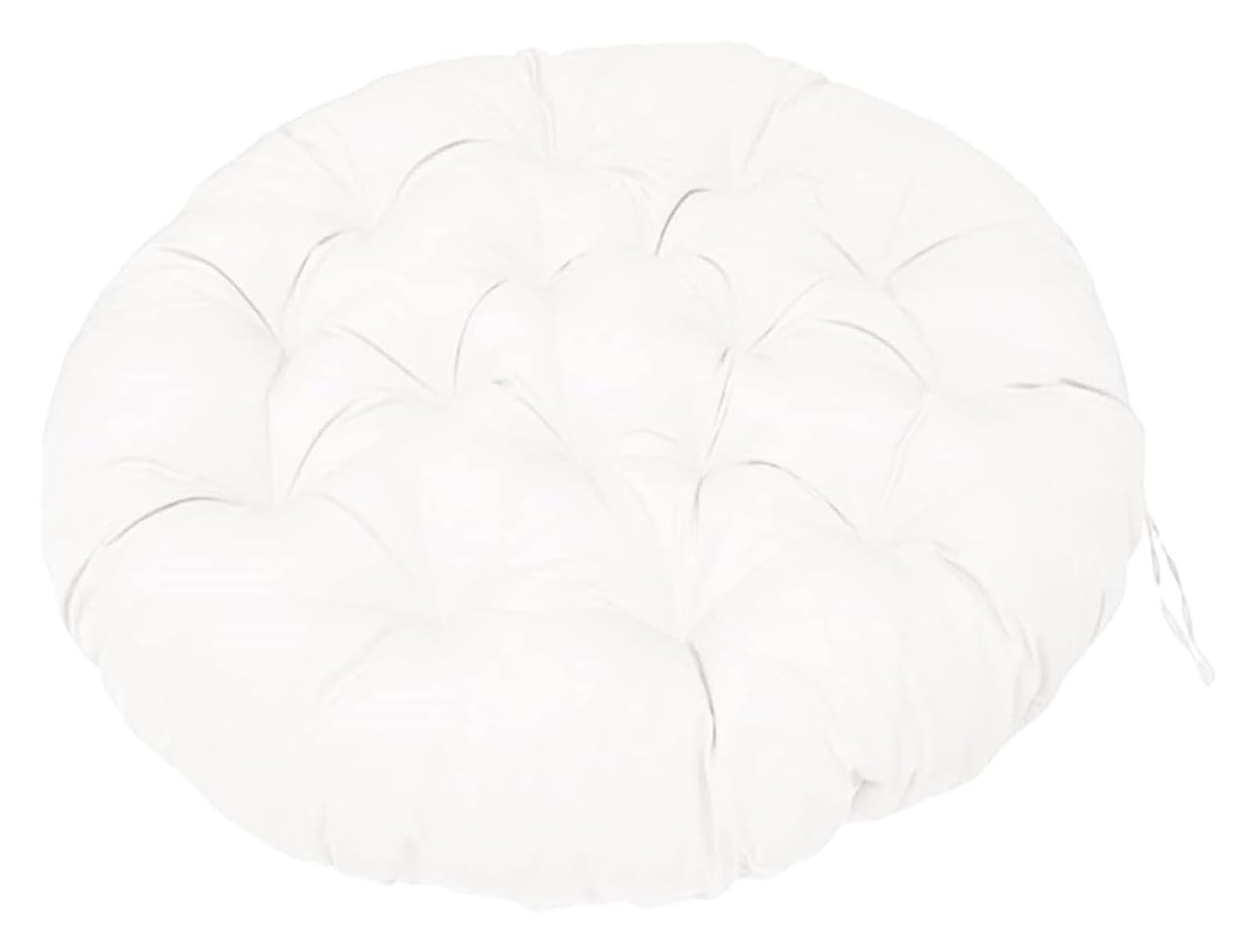 BINWAN Cushion 40-180cm Papasan Round Chair Cushion, Waterproof Overstuffed Removable,Hanging Swing Pad For Garden Terrace (Color : White, Size : 90x90cm)