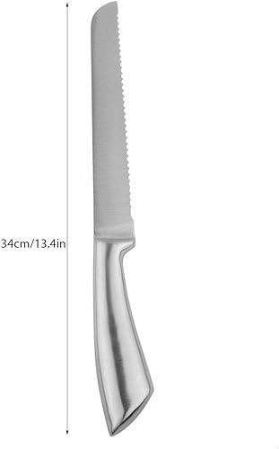 Miniatura 3 de TOPINCN Cuchillo de pan de acero inoxidable con borde dentado, cuchillo para hornear pastel, pan, cortador de cocina, herramienta de mano