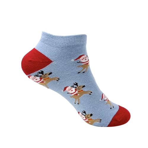 Image of Mint & Oak Low Cut Ankle Women Socks, Christmas Gift Quirky Socks For Friends, Cute Funky Socks, Christmas Secret Santa Gifts For Women