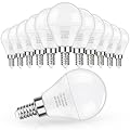 MAXvolador E12 LED 60W Equivalent Daylight White 5000K Ceiling Fan Bulbs, 600LM CRI 85+ Small Base Candelabra Bulbs, 6W Non-Dimmable, Pack of 12