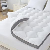 WhatsBedding 3 Inch Memory Foam Mattress Topper Full Size, Extra Soft and Breathable Pillow Top Mattress Topper with 3D air mesh,1700GSM Fluffy Shredded Memory Foam Filled,75 * 54 * 3in