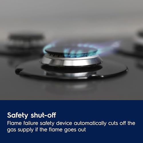 Electrolux KGE6633NOK Placa de gas de 60 cm y 3 zonas, Zona Wok, Mandos Frontales, Calor Instantaneo, Autoencendido electrónico, Termopar de Seguridad, inclue Inyectores para intercambio, Negro - imagen 5