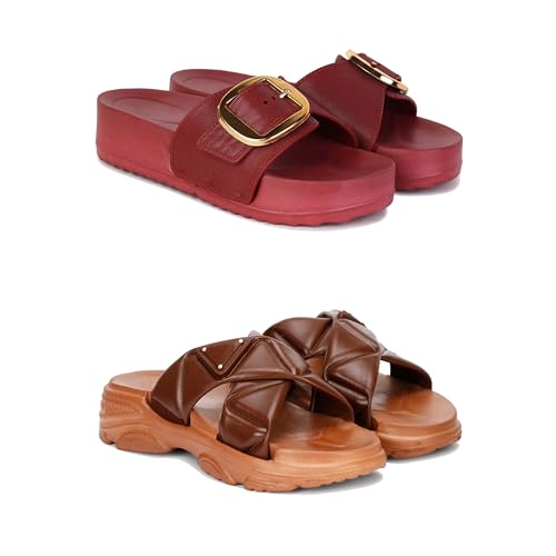 Image of Women's Sandals | Lightweight Wear| Stylish & Easy to Wear For Women'S GRP-SAN-(2-COMBO)-1996-1890