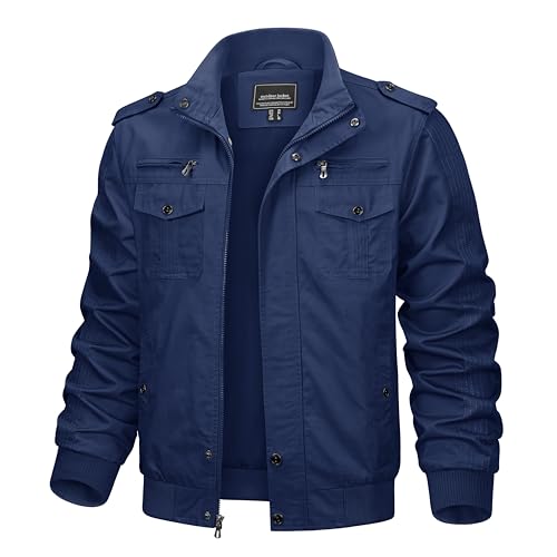 Image of TACVASEN Men's Lightweight Military Cotton Jacket Casual Windbreaker Coat