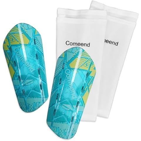 Soccer Shin Guards for Youth Kids, Protective Soccer Shin Pads & Sleeves Equipment - Football Gear for 7-9 10-12 Years Old Children Teens Boys Girls (Small, F-Blue Green) Cover