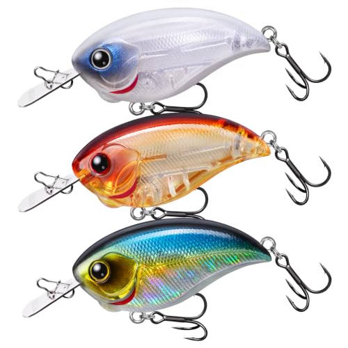 Image of TRUSCEND Easy Catch Crankbait with BKK Hooks, Shallow or Deep Diving Crank Bait Fishing Lures for Bass Pike Walleye, Unipue Wobble Design for More Bites, Vibe Lipless Crankbaits Freshwater Saltwater