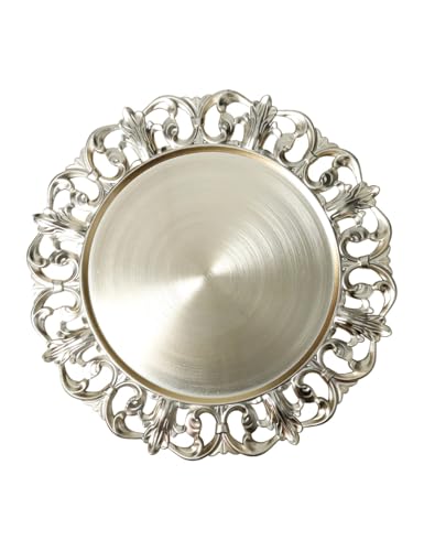 BRANDANI Sottopiatto Giglio 32cm Set 4 Pezzi Champagne