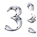MagiDeal 3D House Number Mailbox Sign Weatherproof Signage Door Number for Hotel, 3