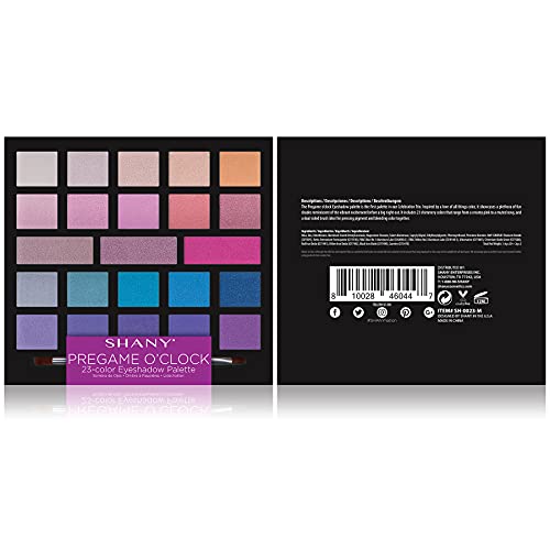 Shany Eyeshadow Palette - 23 Pigmented, Long-Lasting & Blendable Shimmer Eye Color Shades For All Skin Tones - Pregame O’clock #TOP2