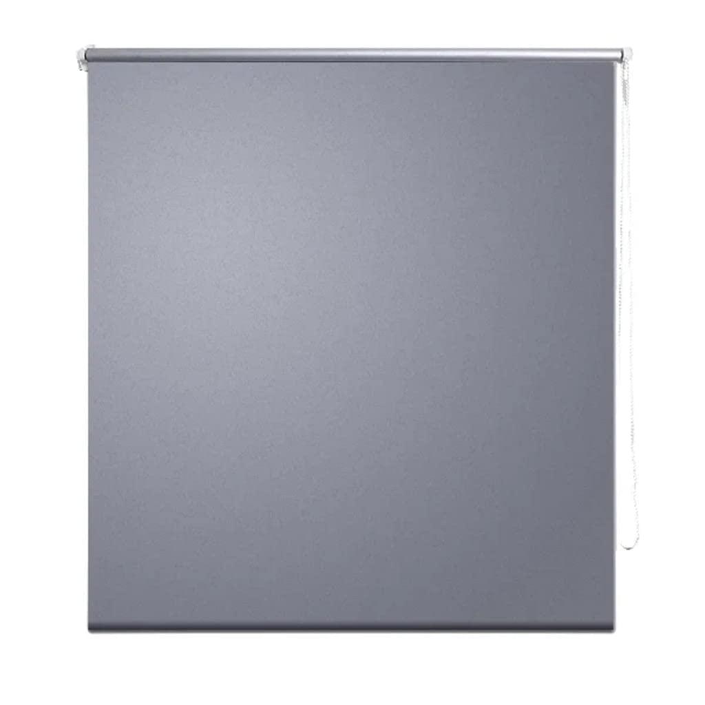 vidaXL Roller Blind Blackout 84.4x175cm Grey Home Window Curtain Drape Shade