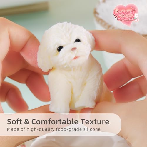 Image of Puppy Taba Dog Squishy - Ultra Soft Silicone Dog Squishy, Handmade Stress-Relief Toys for Kids & Adults, Non-Toxic Squeeze Toys for Relaxation & Sensory Play