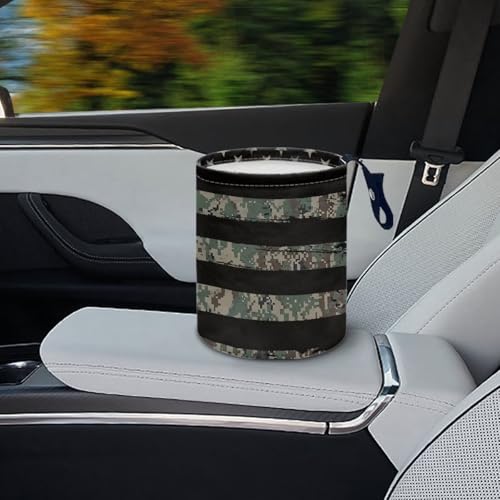 Image of Pensura Camouflage American Flag Car Garbage Bag Foldable Multipurpose Trash bin Collapsible Trash CanHanging Vehicle Garbage Can Car Seat Back Use for Car Back Seat