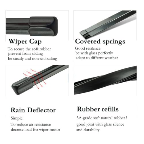 Image of Oshotto Frameless (O.E.M Type) Wiper Blades Compatible with Mercedes-Benz GLC