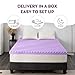 2 Inch Egg Crate Twin Memory Foam Mattress Topper, Lavender Scent Gel Infused Foam Mattress Topper for Pressure Relief, CertiPUR-US Certified Twin Bed Topper, Purple, 38