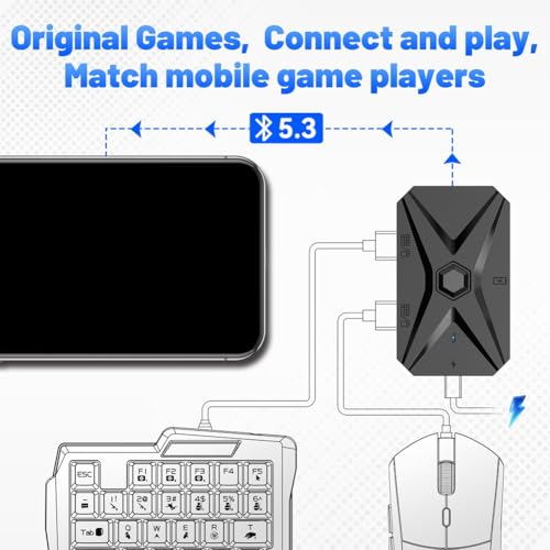 Controlador Bluetooth Tuminsi M1 Pro con teclado y ratón gaming para juegos móviles 5