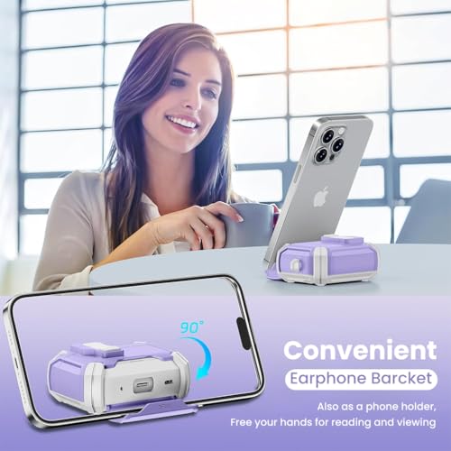 Image of ZORBES Compatible with AirPods Pro 3 Case, Purple TPU Cover with Carabiner | Wireless Charging Support, Secure Lock, Scratch-Resistant TPU, Easy Attachment for Daily Carry