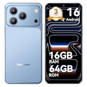 Blackview Wave 7C Smartphone Ohne Vertrag, Android 16 Smartphones 32MP+13MP KI Kamera, 16GB+64GB/2TB, 6.56" Handy Günstig, 5000mAh Simlockfreie Handys, 4G Dual SIM/Face ID/IP54/GPS/3 Jahre Garantie