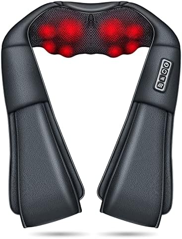 cotsoco Back Massager,Shiatsu Shoulder and Neck Massager with Heat, Electric Deep Tissue Massage Pillow for Body Muscle Pain Relief,Best Gifts for Mom Dad Women Men,Home, Office and Car Use