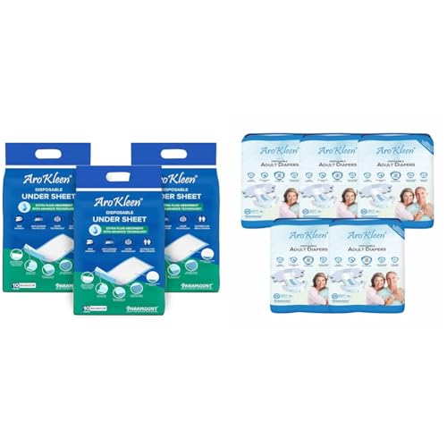 Image of Arokleen Premium Underpads, Extra Large (90X60Cm) I 30 Units | 12 Hrs Absorption Protection I 5-Layered Leak-Proof I Protects Surfaces from Incontinence I Super Soft Polymer|AroKleen (ISI Certified)