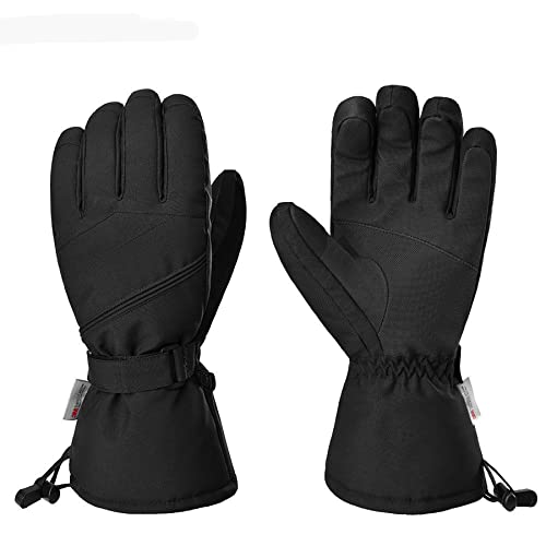WUIIEN Guantes de esquí Pantalla táctil Guantes térmicos a Prueba de Viento Guantes de esquí de 5 Dedos con Pantalla táctil Guantes fríos y cálidos al Aire Libre para Hacer Snowboard a pie,Negro,M Cover