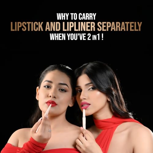 Image of Glam21 Two To Tango Lip Liner + Lipstick Duo |Non-Transfer | 16hrs Long Stay | Creamy Matte Finish| Super-glide formula | Non-drying |For Sensational lip look, Berry Slush-17