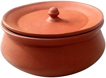 900ml Handcrafted Clay Handi – Unique Artisan Pot for Cooking & Serving! Perfect for Traditional Dishes, Eco-Friendly & Beautifully Designed for Your Kitchen