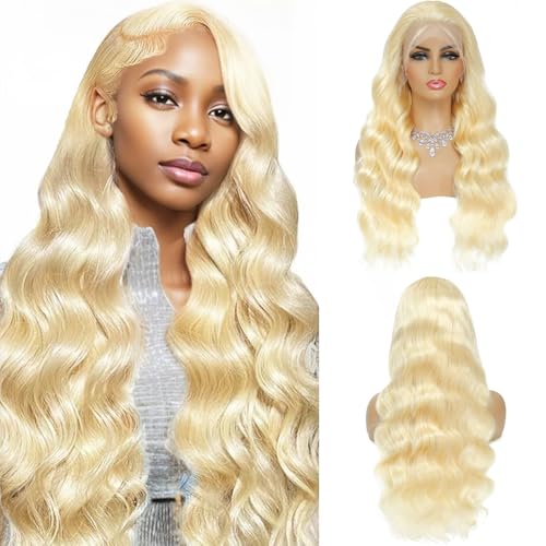 Waimro 613 Lace Front Wig Human Hair 26 Inch Body Wave Lace Front Wigs Human Hair Pre Plucked 613 HD Lace Frontal Wigs 210 Density 13x6 Blonde Wig Human Hair Glueless Wigs