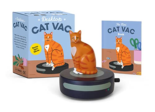 A tiny, fully functional desktop vacuum shaped like a cat — cleans up crumbs while being absurdly adorable.