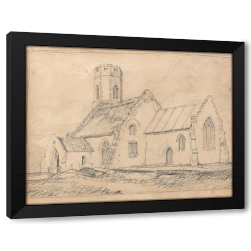 ArtDirect Brampton Church, Norfolk, from the South-East (ca. 1816) Custom Framed Art Print Giclee Print or Canvas Options with Various Sizes and Customization by John Sell Cotman