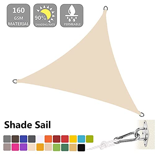 Toldo triangular impermeable con 95% de protección UV para jardín 6