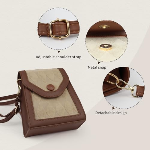 Cell Phone Purse,Small Crossbody Purse Adjustable Shoulder Strap Magnetic Buckle Leather Shoulder Wallet Purse3