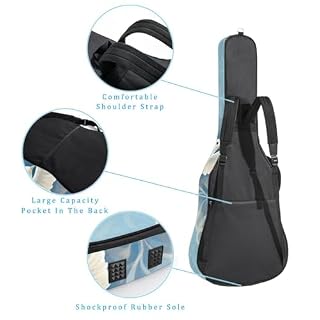 JRHEJTFZ Housse pour guitare acoustique de 1,9 cm d’épaisseur, étanche, durable et élégant, colombes et fleurs colorées, Multicolore 4., 42.9×16.9×4.7 in, Motif imprimé tendance - Les Beatles, Paul McCartney, John Lennon, RIngo Starr, George Harrison JRHEJTFZ Housse pour guitare acoustique de 1,9 cm d'épaisseur, étanche, durable et élégant, colombes et fleurs colorées, Multicolore 4., 42.9x16.9x4.7 in, Motif imprimé tendance – Image 3