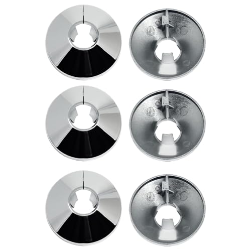 6 cubiertas de tubería de radiador, cubierta de decoración de tuberías, collares de tubería de radiador, cubiertas de tubería de agua para 15 mm de diámetro